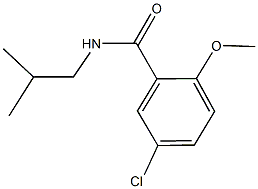 5-chloro-N-isobutyl-2-methoxybenzamide Structure