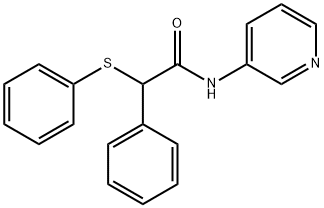 2-phenyl-2-(phenylsulfanyl)-N-(3-pyridinyl)acetamide 구조식 이미지