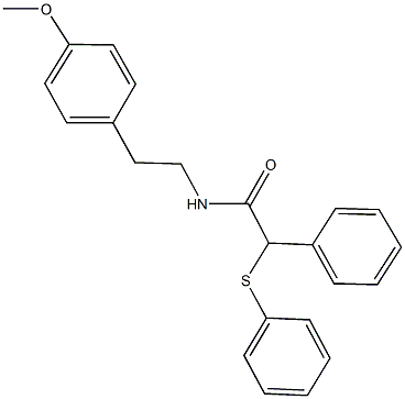 N-[2-(4-methoxyphenyl)ethyl]-2-phenyl-2-(phenylsulfanyl)acetamide Structure