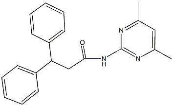 N-(4,6-dimethyl-2-pyrimidinyl)-3,3-diphenylpropanamide Structure