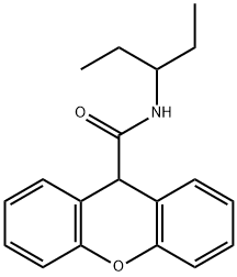 N-(1-ethylpropyl)-9H-xanthene-9-carboxamide Structure