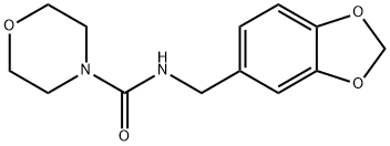 N-(1,3-benzodioxol-5-ylmethyl)-4-morpholinecarboxamide Structure