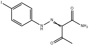 2-[(4-iodophenyl)hydrazono]-3-oxobutanamide 구조식 이미지