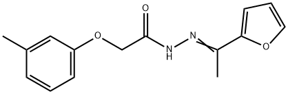 N'-[1-(2-furyl)ethylidene]-2-(3-methylphenoxy)acetohydrazide Structure