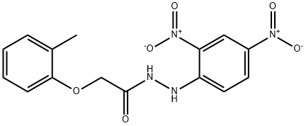 N'-{2,4-bisnitrophenyl}-2-(2-methylphenoxy)acetohydrazide 구조식 이미지