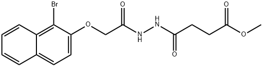 methyl 4-(2-{[(1-bromo-2-naphthyl)oxy]acetyl}hydrazino)-4-oxobutanoate Structure