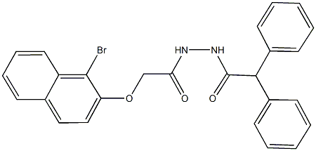 N'-{[(1-bromo-2-naphthyl)oxy]acetyl}-2,2-diphenylacetohydrazide 구조식 이미지