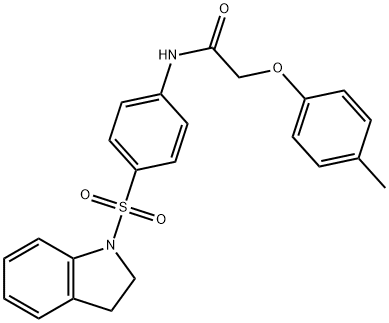 N-[4-(2,3-dihydro-1H-indol-1-ylsulfonyl)phenyl]-2-(4-methylphenoxy)acetamide Structure