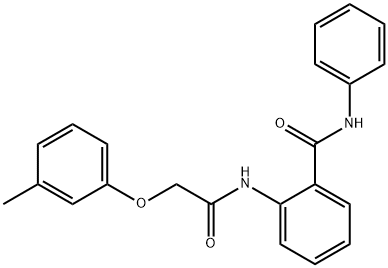 2-{[(3-methylphenoxy)acetyl]amino}-N-phenylbenzamide Structure