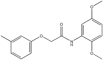 N-(2,5-dimethoxyphenyl)-2-(3-methylphenoxy)acetamide 구조식 이미지