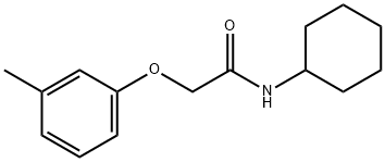 N-cyclohexyl-2-(3-methylphenoxy)acetamide 구조식 이미지