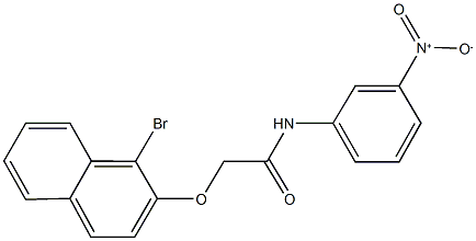 2-[(1-bromo-2-naphthyl)oxy]-N-{3-nitrophenyl}acetamide 구조식 이미지