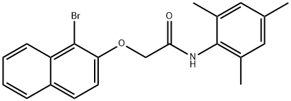 2-[(1-bromo-2-naphthyl)oxy]-N-mesitylacetamide Structure