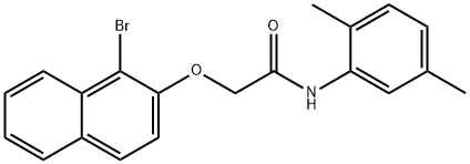 2-[(1-bromo-2-naphthyl)oxy]-N-(2,5-dimethylphenyl)acetamide Structure