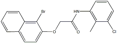 2-[(1-bromo-2-naphthyl)oxy]-N-(3-chloro-2-methylphenyl)acetamide Structure