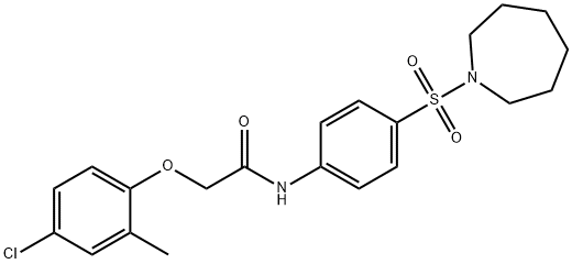 N-[4-(azepan-1-ylsulfonyl)phenyl]-2-(4-chloro-2-methylphenoxy)acetamide 구조식 이미지