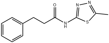 N-(5-methyl-1,3,4-thiadiazol-2-yl)-3-phenylpropanamide 구조식 이미지