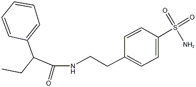 N-{2-[4-(aminosulfonyl)phenyl]ethyl}-2-phenylbutanamide Structure