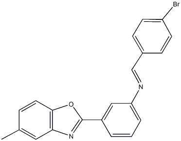 N-(4-bromobenzylidene)-N-[3-(5-methyl-1,3-benzoxazol-2-yl)phenyl]amine 구조식 이미지