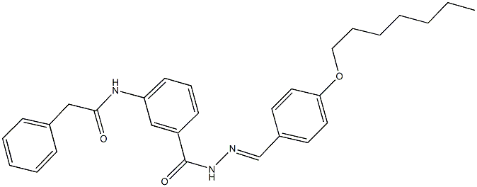 N-[3-({2-[4-(heptyloxy)benzylidene]hydrazino}carbonyl)phenyl]-2-phenylacetamide 구조식 이미지