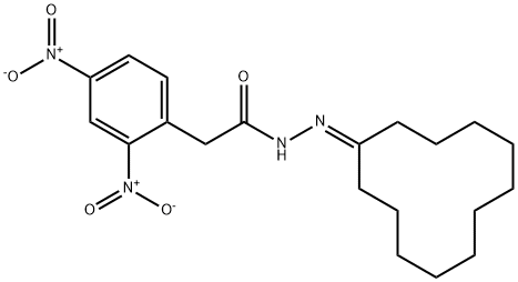 2-{2,4-dinitrophenyl}-N'-cyclododecylideneacetohydrazide 구조식 이미지