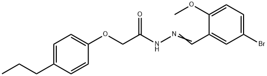 N'-(5-bromo-2-methoxybenzylidene)-2-(4-propylphenoxy)acetohydrazide 구조식 이미지