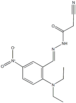 2-cyano-N'-{2-(diethylamino)-5-nitrobenzylidene}acetohydrazide 구조식 이미지