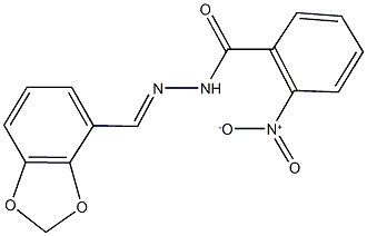 N'-(1,3-benzodioxol-4-ylmethylene)-2-nitrobenzohydrazide 구조식 이미지