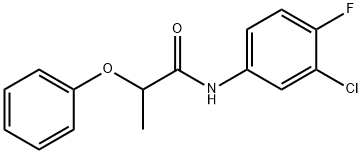 N-(3-chloro-4-fluorophenyl)-2-phenoxypropanamide Structure