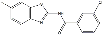 3-chloro-N-(6-methyl-1,3-benzothiazol-2-yl)benzamide Structure