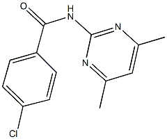 4-chloro-N-(4,6-dimethyl-2-pyrimidinyl)benzamide 구조식 이미지