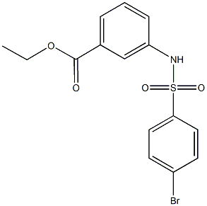 ethyl 3-{[(4-bromophenyl)sulfonyl]amino}benzoate Structure