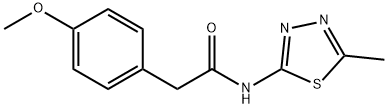 2-(4-methoxyphenyl)-N-(5-methyl-1,3,4-thiadiazol-2-yl)acetamide 구조식 이미지