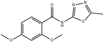 2,4-dimethoxy-N-(5-methyl-1,3,4-thiadiazol-2-yl)benzamide 구조식 이미지