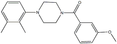 1-(2,3-dimethylphenyl)-4-(3-methoxybenzoyl)piperazine 구조식 이미지