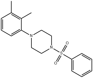 1-(2,3-dimethylphenyl)-4-(phenylsulfonyl)piperazine 구조식 이미지