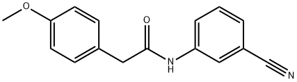 N-(3-cyanophenyl)-2-(4-methoxyphenyl)acetamide Structure
