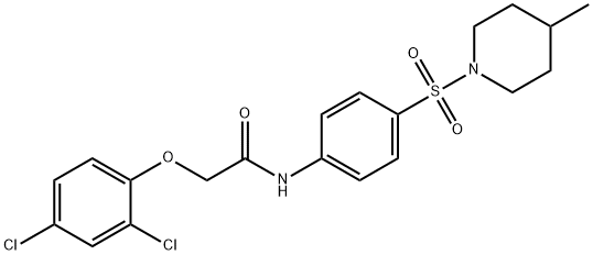 2-(2,4-dichlorophenoxy)-N-{4-[(4-methylpiperidin-1-yl)sulfonyl]phenyl}acetamide Structure