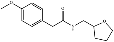 2-(4-methoxyphenyl)-N-(tetrahydro-2-furanylmethyl)acetamide 구조식 이미지