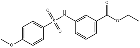 ethyl3-{[(4-methoxyphenyl)sulfonyl]amino}benzoate Structure