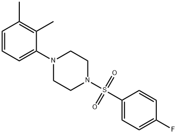 1-(2,3-dimethylphenyl)-4-[(4-fluorophenyl)sulfonyl]piperazine Structure