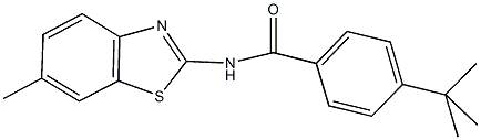 4-tert-butyl-N-(6-methyl-1,3-benzothiazol-2-yl)benzamide Structure
