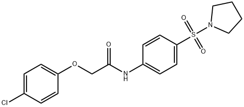 2-(4-chlorophenoxy)-N-[4-(pyrrolidin-1-ylsulfonyl)phenyl]acetamide Structure