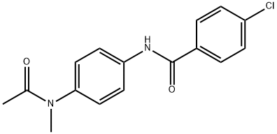 N-{4-[acetyl(methyl)amino]phenyl}-4-chlorobenzamide 구조식 이미지