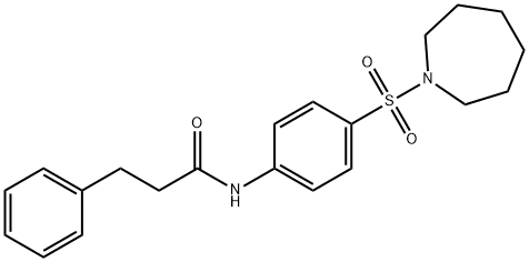 N-[4-(1-azepanylsulfonyl)phenyl]-3-phenylpropanamide Structure