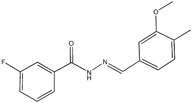 3-fluoro-N'-(3-methoxy-4-methylbenzylidene)benzohydrazide 구조식 이미지