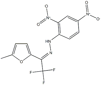 2,2,2-trifluoro-1-(5-methyl-2-furyl)ethanone {2,4-bisnitrophenyl}hydrazone 구조식 이미지