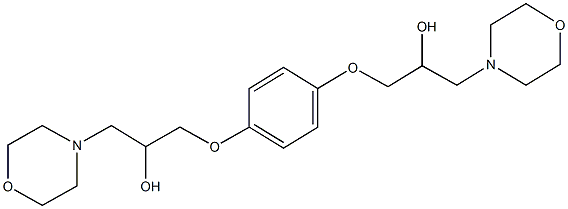 1-{4-[2-hydroxy-3-(4-morpholinyl)propoxy]phenoxy}-3-(4-morpholinyl)-2-propanol 구조식 이미지