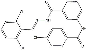 4-chloro-N-(3-{[2-(2,6-dichlorobenzylidene)hydrazino]carbonyl}phenyl)benzamide 구조식 이미지