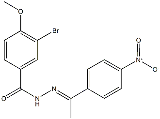 3-bromo-N'-(1-{4-nitrophenyl}ethylidene)-4-methoxybenzohydrazide 구조식 이미지